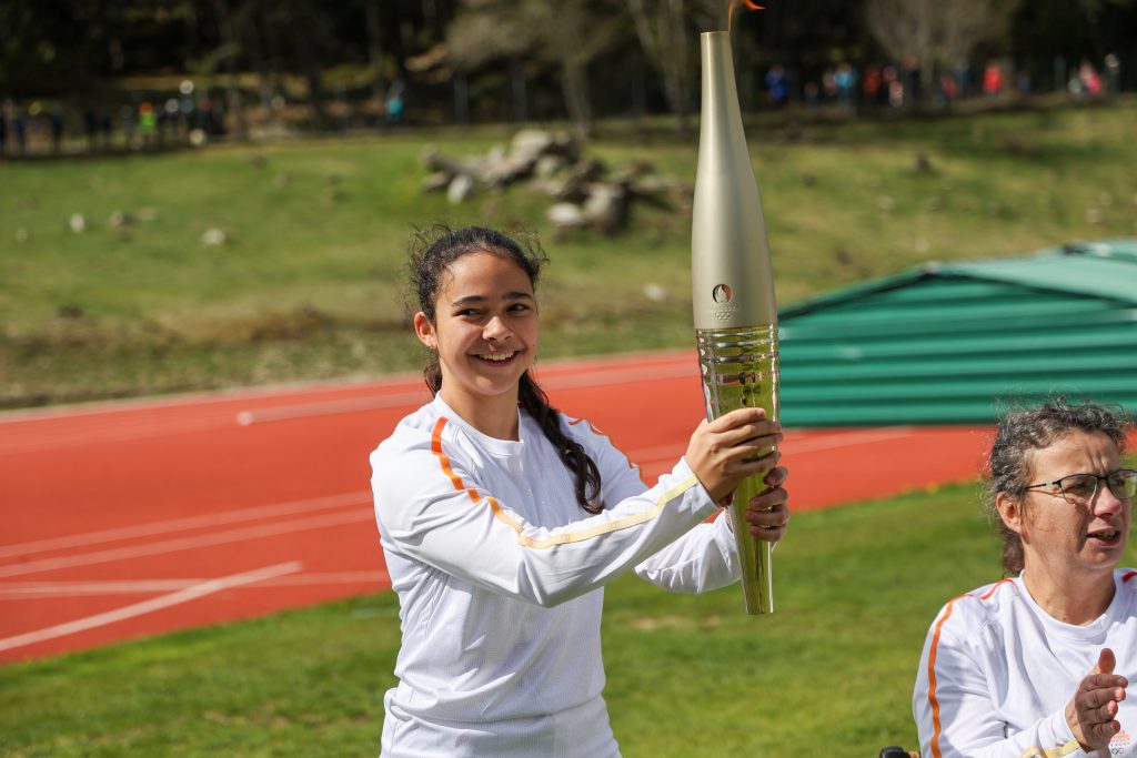 Margaux Cayrat,
Relais de la flamme des Jeux Olympiques de Paris 2024, Pyrénées-Orientales